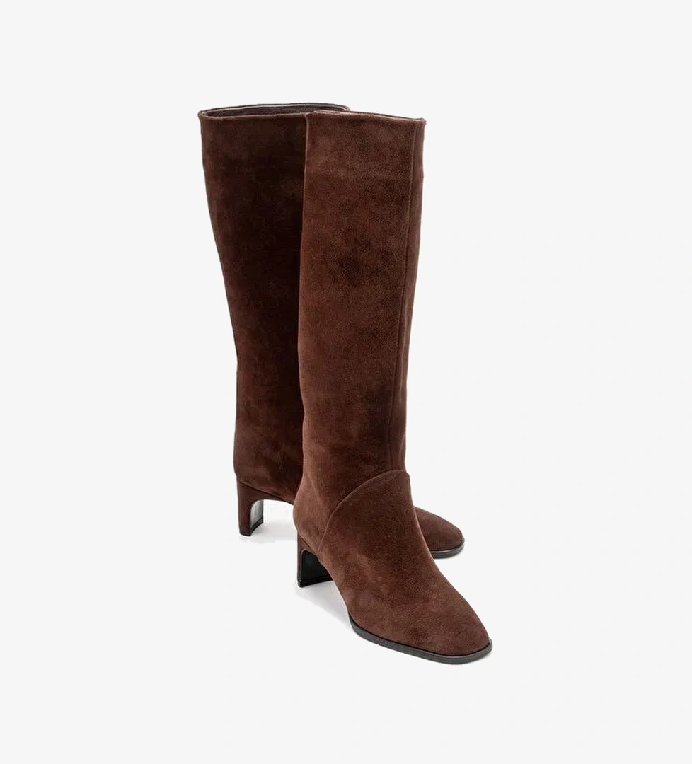 Luvi Shoes Luvi Shoes Belirsiz TALY Kahverengi Süet Hakiki Deri Kadın Blok Topuklu Çizme Bot | Boyner Belirsiz - 1. görsel