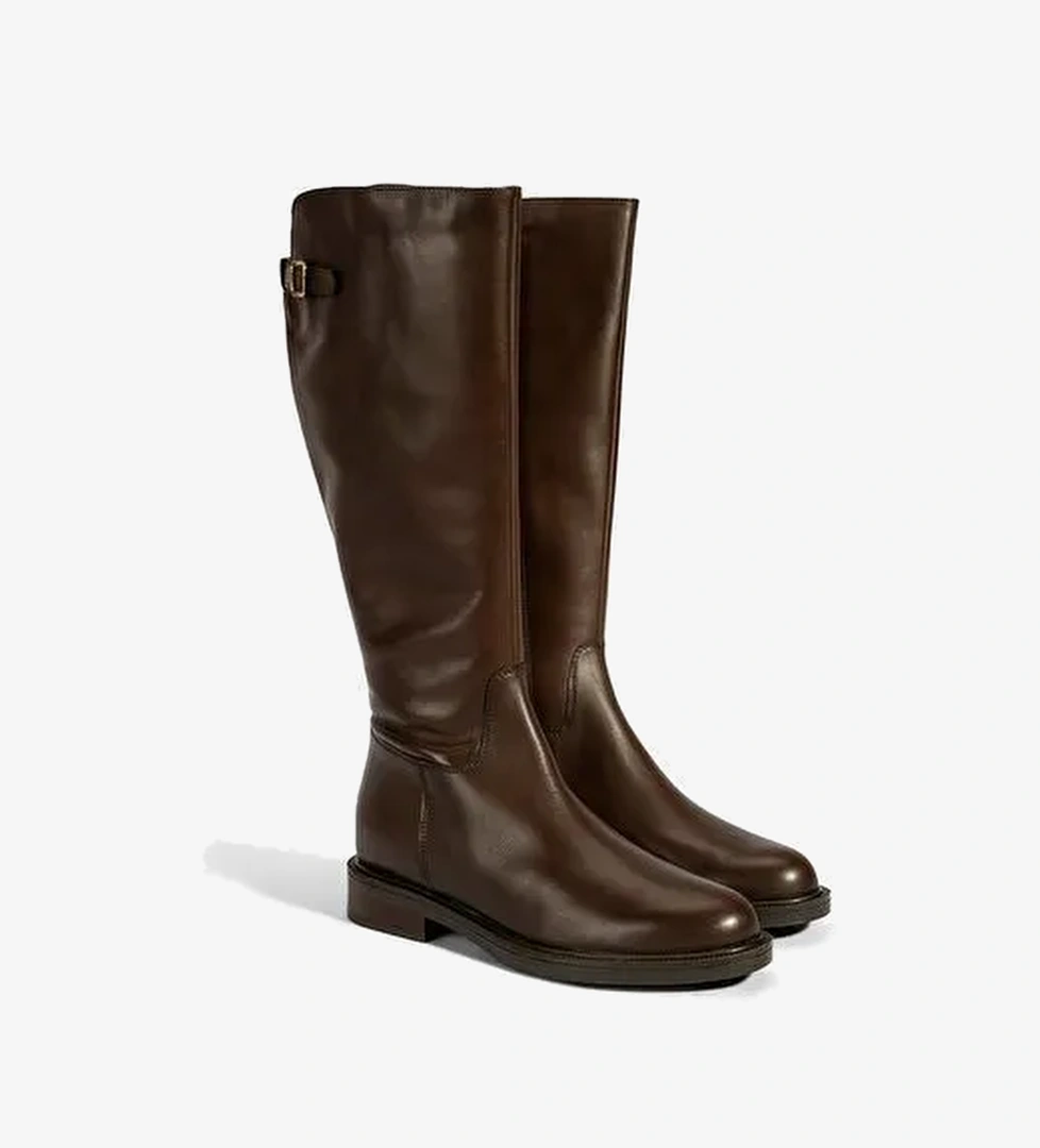 Desa Desa Kahverengi Kadın Kahve Metal Toka Detaylı Deri Çizme Bot | Boyner Kahverengi - 1. görsel