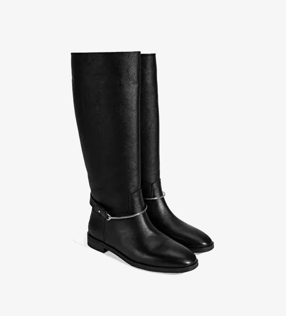 Desa Desa Kadın Siyah Metal Detaylı Deri Çizme Bot | Boyner Siyah - 1. görsel