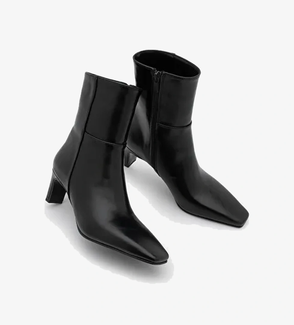 Marjin Marjin Kadın Küt Burun Kalın Topuklu Bot Sivet Siyah | Boyner Siyah - 1. görsel