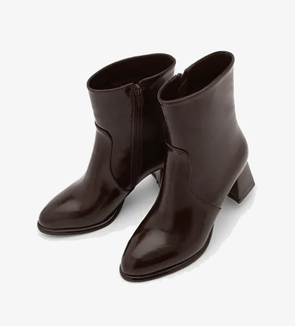 Marjin Marjin Belirsiz Kadın Fermuarlı Sıcak Astar Kalın Topuklu Bot Hersin Kahve | Boyner Belirsiz - 1. görsel