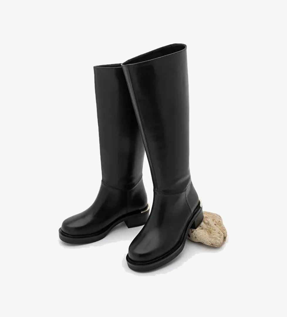 Marjin Marjin Kadın Fermuarsız Günlük Çizme Naves Siyah Bot | Boyner Siyah - 1. görsel