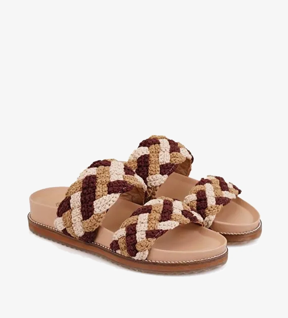 Desa Desa Çok Renkli Kadın Kahve Örgülü Terlik Boyner'de! Çok Renkli - 1. görsel