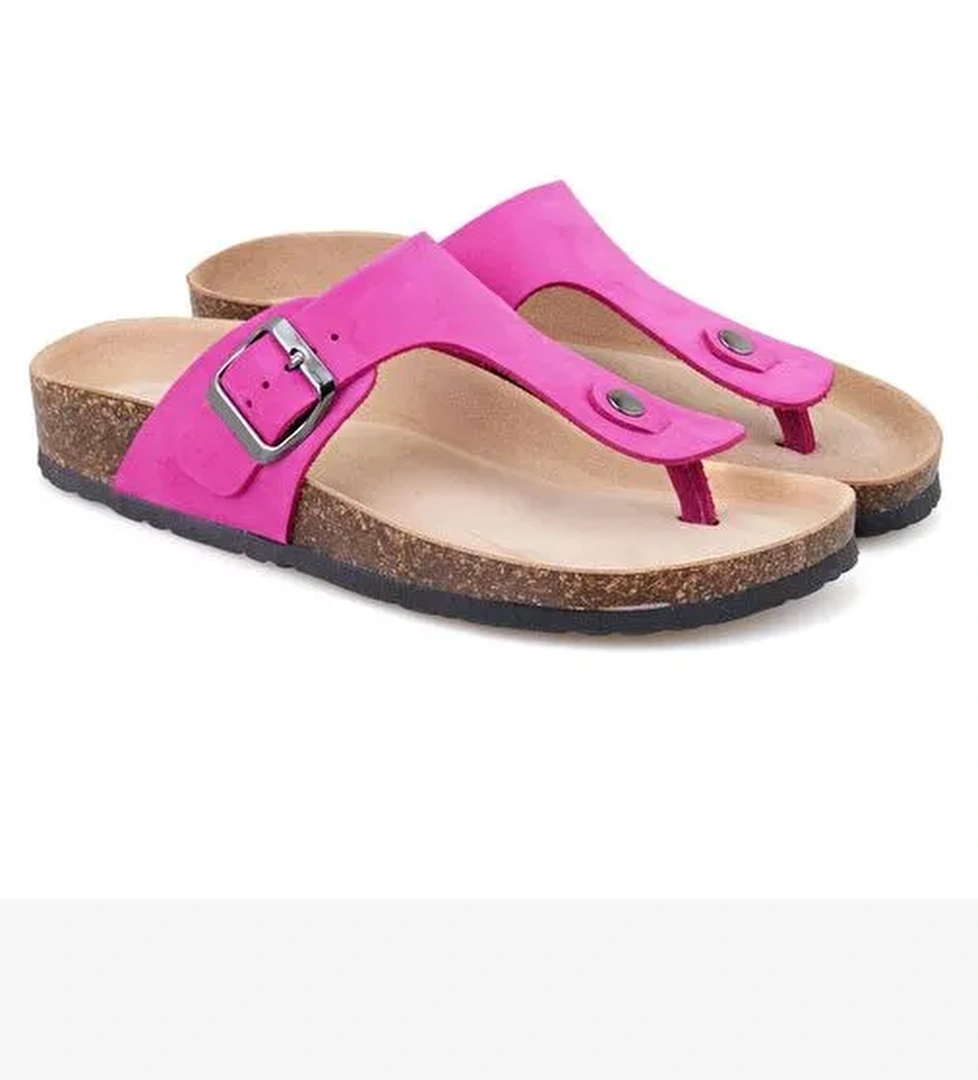 Desa Desa Kadın Pembe Parmak Arası Nubuk Deri Terlik Boyner'de! Pembe - 1. görsel