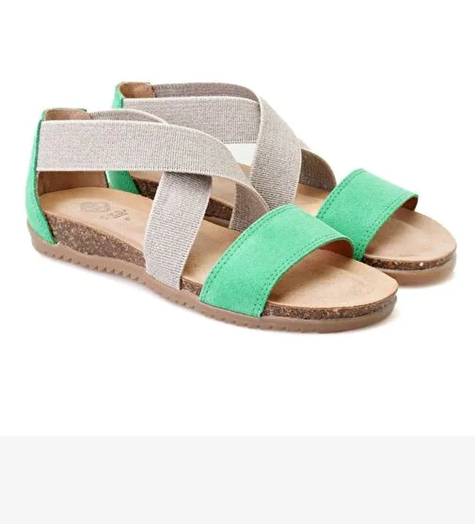 Desa Desa Kadın Yeşil Süet Deri Sandalet Boyner'de! Yeşil - 1. görsel