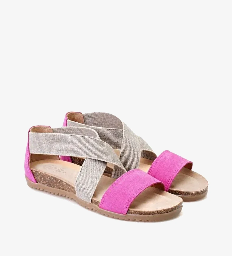 Desa Desa Kadın Pembe Süet Deri Sandalet Boyner'de! Pembe - 1. görsel