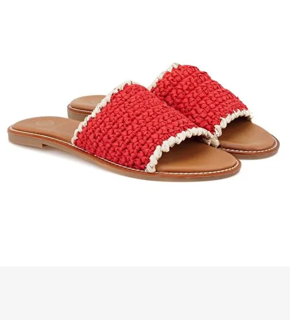 Desa Desa Kadın Kırmızı Örgülü Terlik Boyner'de! Kırmızı - 1. görsel