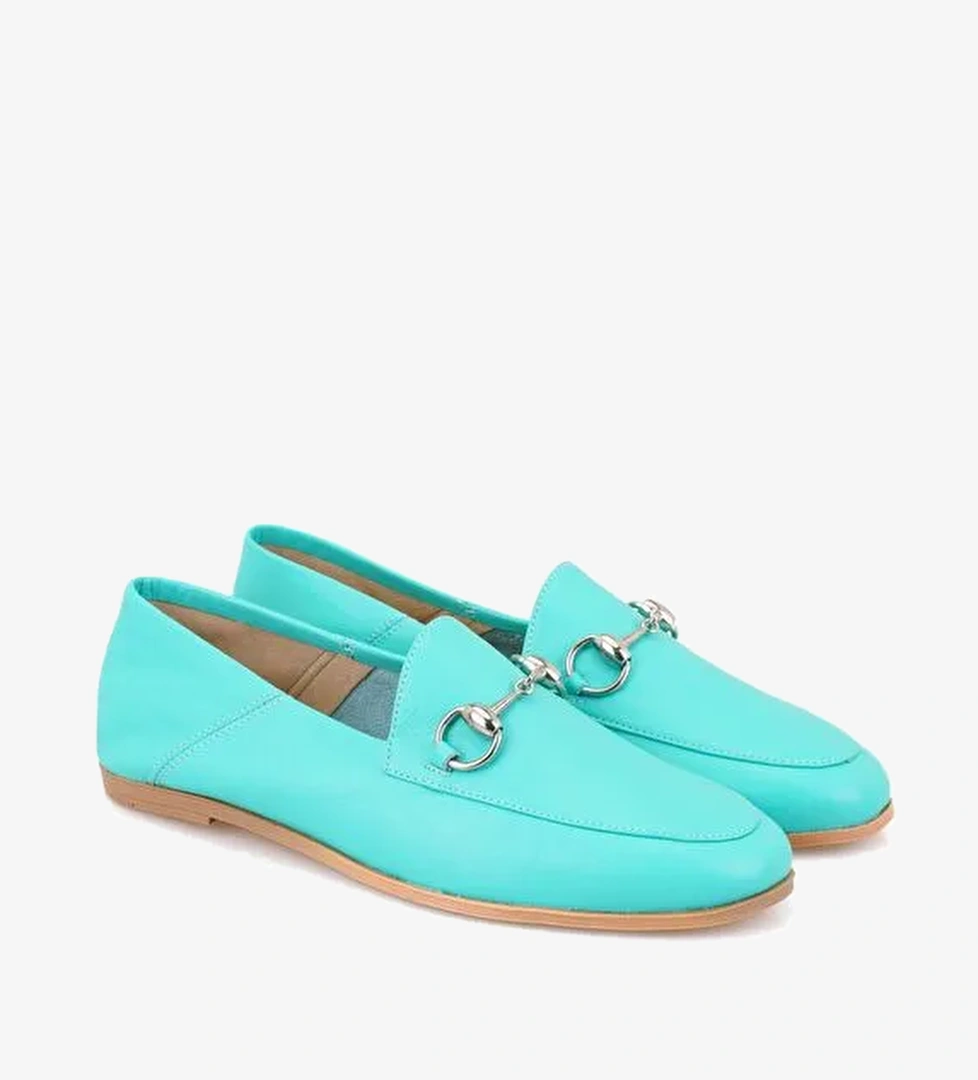 Desa Desa Mavi Kadın Turkuaz Deri Loafer Boyner'de! Mavi - 1. görsel