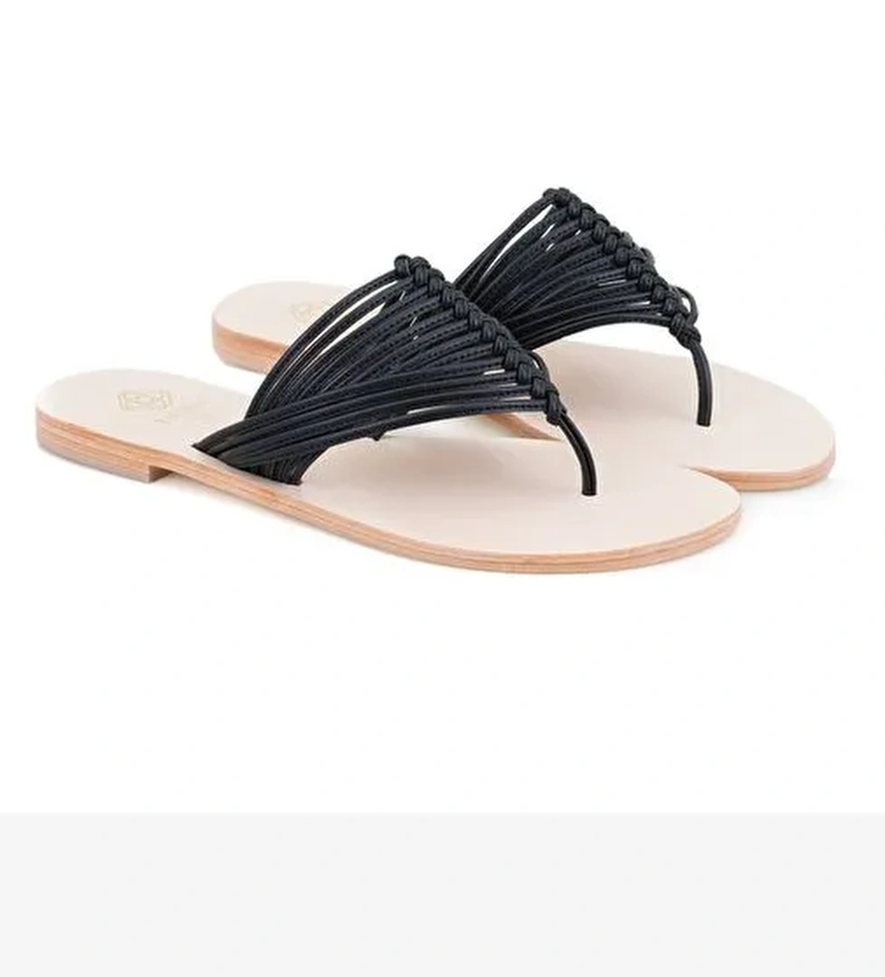 Desa Desa Kadın Siyah Parmak Arası Deri Terlik Boyner'de! Siyah - 1. görsel