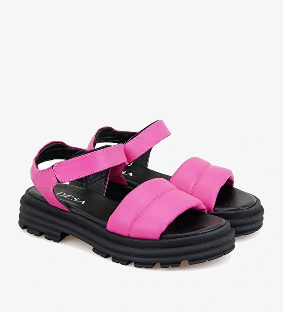 Desa Desa Kadın Pembe Dolgu Tabanlı Deri Sandalet Boyner'de! Pembe - 1. görsel