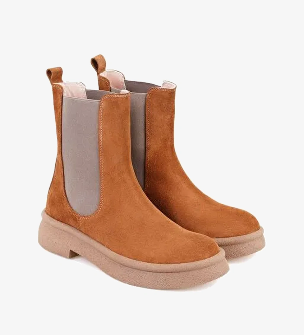 Desa Desa Kadın Taba Lastikli Nubuk Deri Chelsea Bot Boyner'de! Taba - 1. görsel