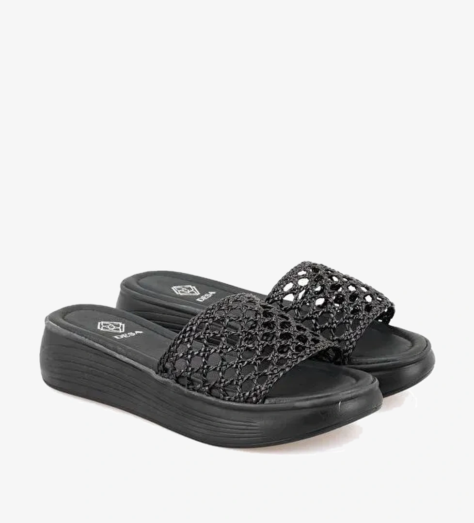 Desa Desa Kadın Siyah File Örgülü Terlik Boyner'de! Siyah - 1. görsel