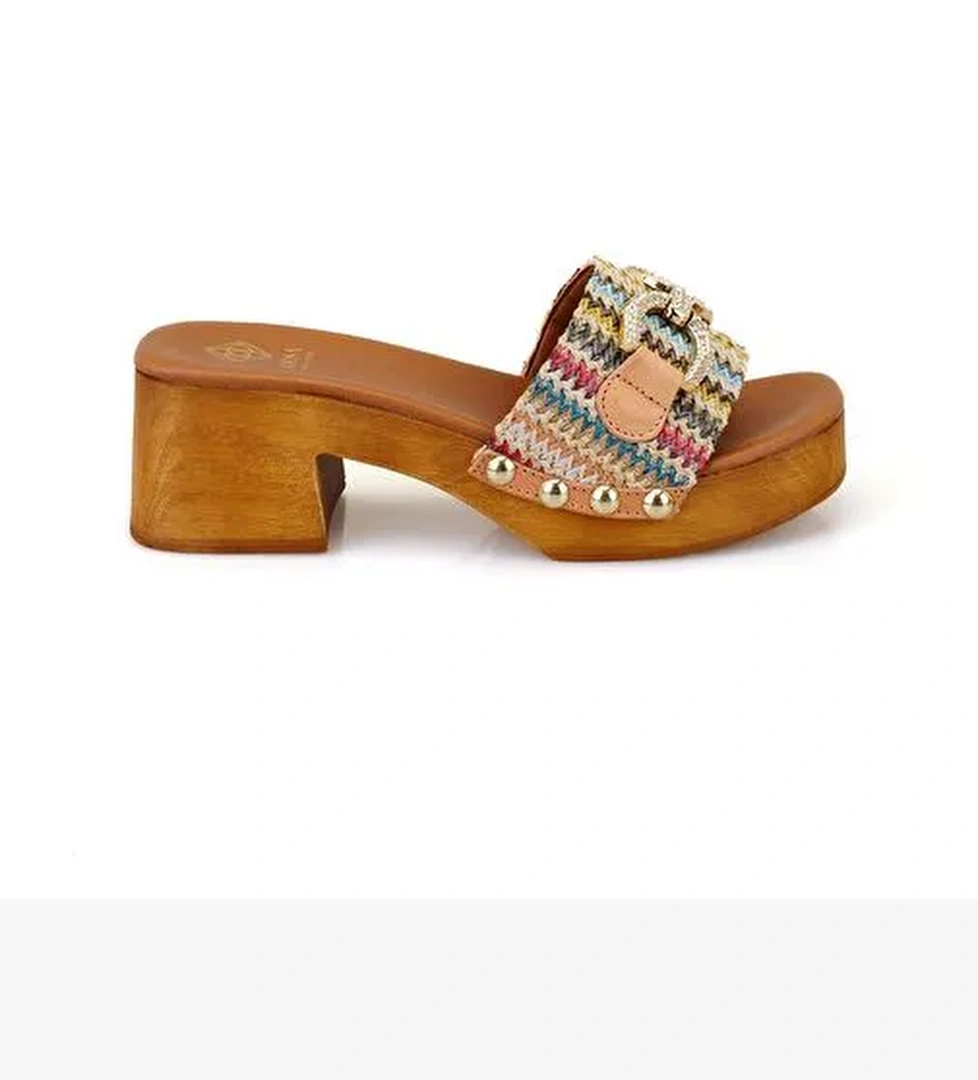 Desa Desa Kahverengi Kadın Kahve Topuklu Deri Terlik Boyner'de! Kahverengi - 1. görsel