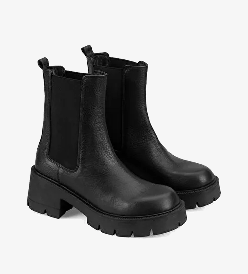 Desa Desa Kadın Siyah Topuklu Deri Bot Boyner'de! Siyah - 1. görsel