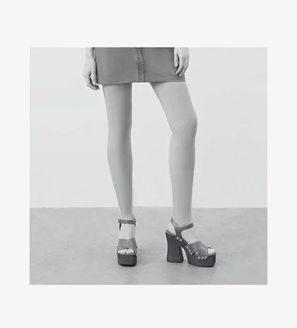 Desa Desa Kadın Siyah Platform Topuklu Deri Sandalet Boyner'de! Siyah - 1. görsel