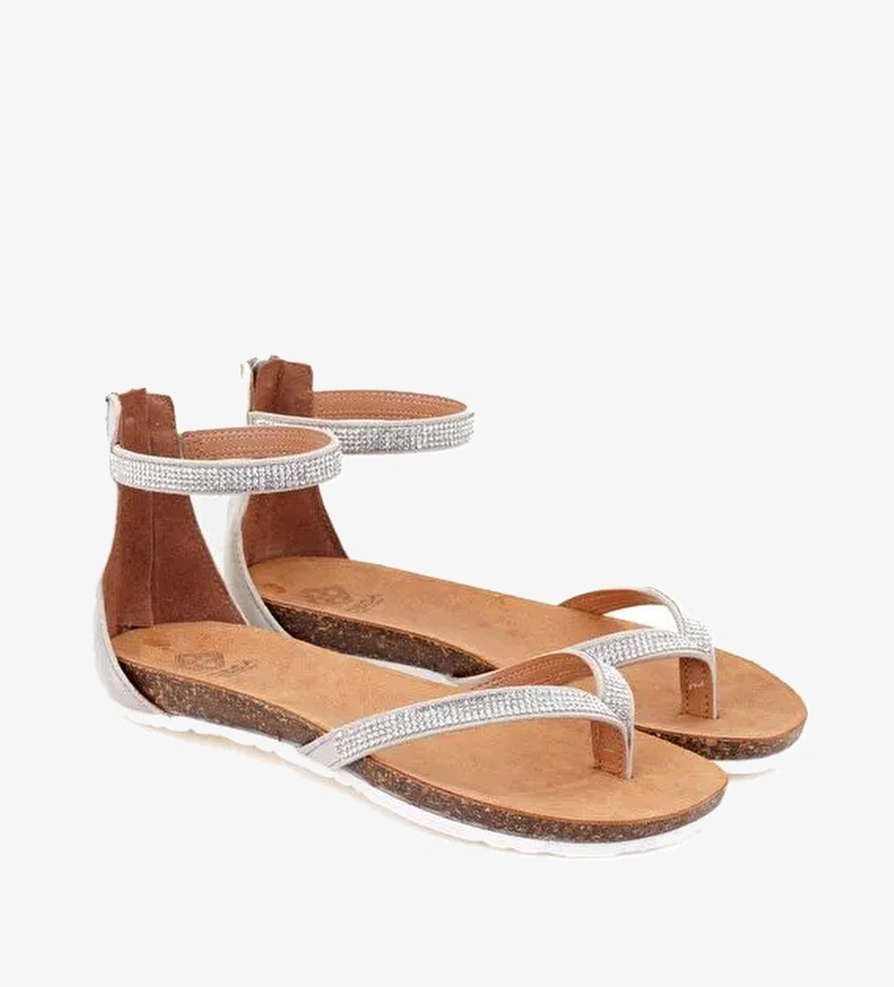 Desa Desa Kahverengi Kadın Kahve Taşlı Parmak Arası Sandalet Boyner'de! Kahverengi - 1. görsel