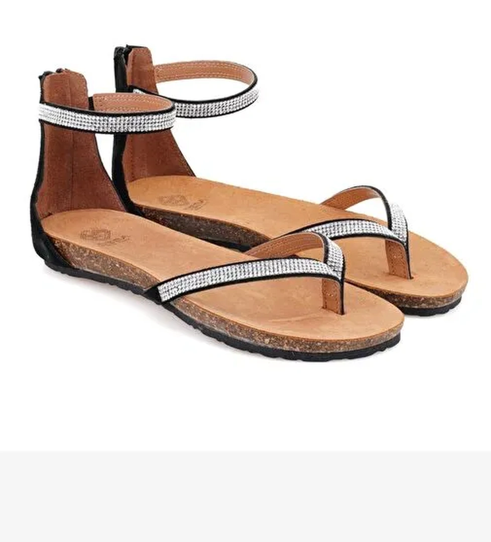 Desa Desa Kadın Siyah Taşlı Parmak Arası Sandalet Boyner'de! Siyah - 1. görsel