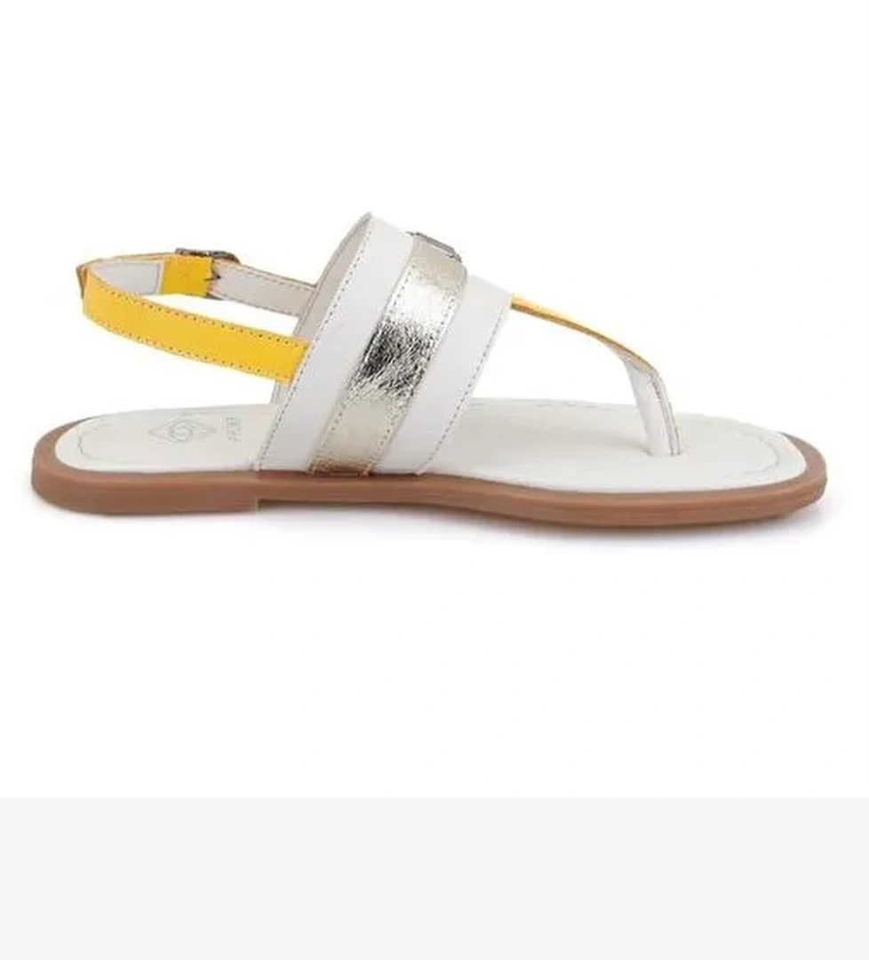 Desa Desa Çok Renkli Kadın Beyaz Ayarlanabilir Tokalı Deri Terlik Boyner'de! Çok Renkli - 1. görsel