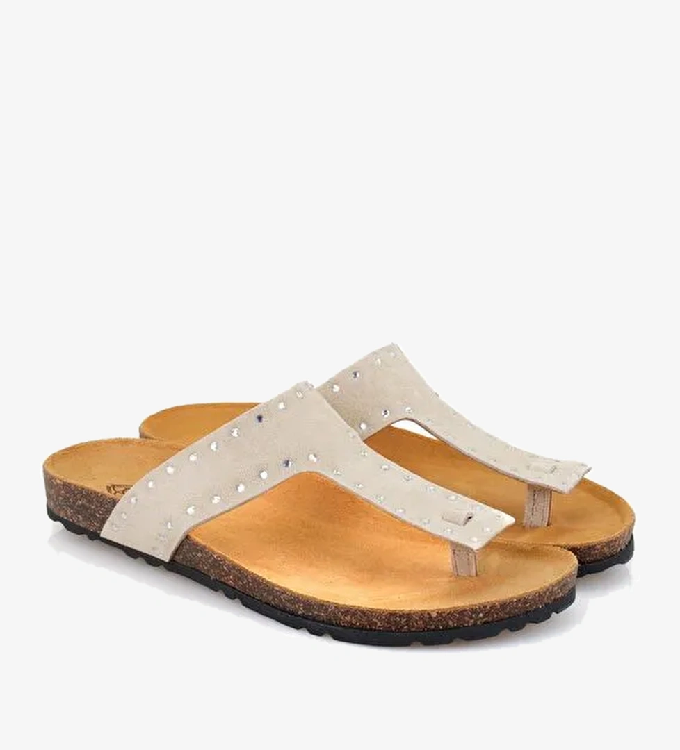 Desa Desa Kadın Bej Parmak Arası Süet Deri Terlik Boyner'de! Bej - 1. görsel