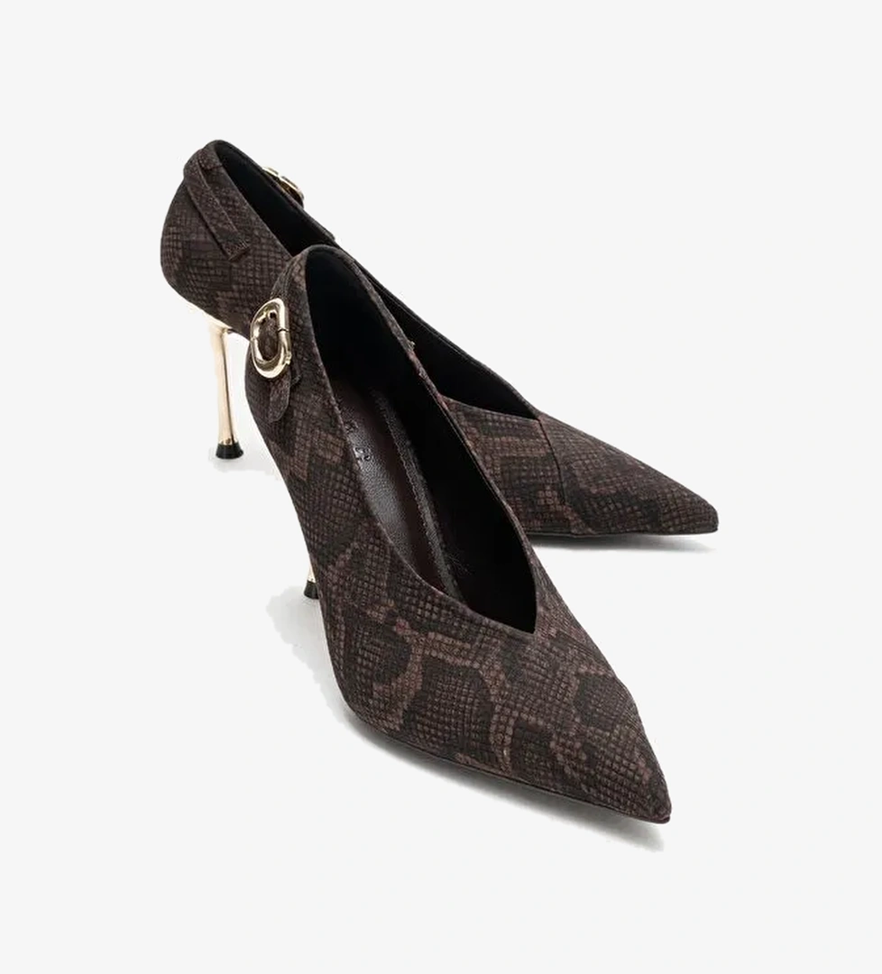 Luvi Shoes Luvi Shoes Belirsiz POLLY Kahverengi Desenli Tokalı Kadın Topuklu Ayakkabı Boyner'de! Belirsiz - 1. görsel