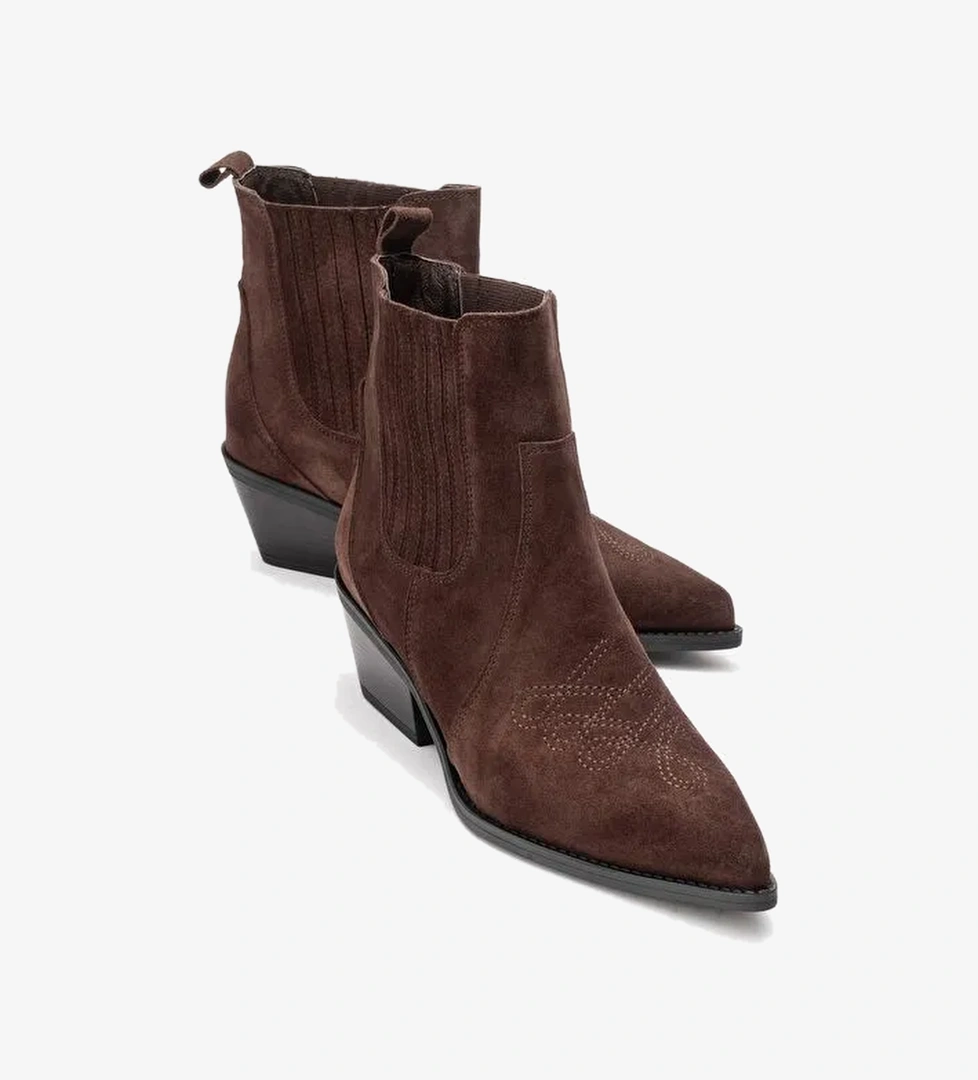 Luvi Shoes Luvi Shoes Belirsiz JULIETA Kahverengi Süet Hakiki Deri Kadın Western Bot Boyner'de! Belirsiz - 1. görsel