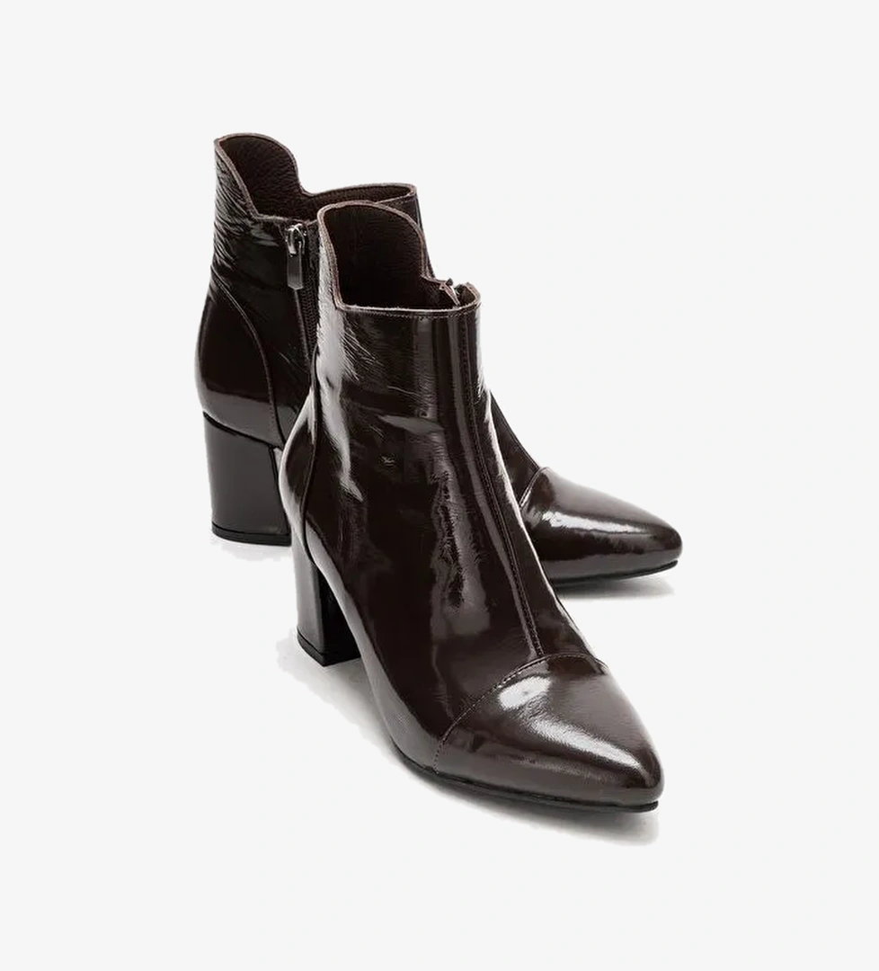 Luvi Shoes Luvi Shoes Belirsiz GAEL Kahverengi Kırışık Rugan Hakiki Deri Kadın Kalın Topuklu Bot Boyner'de! Belirsiz - 1. görsel