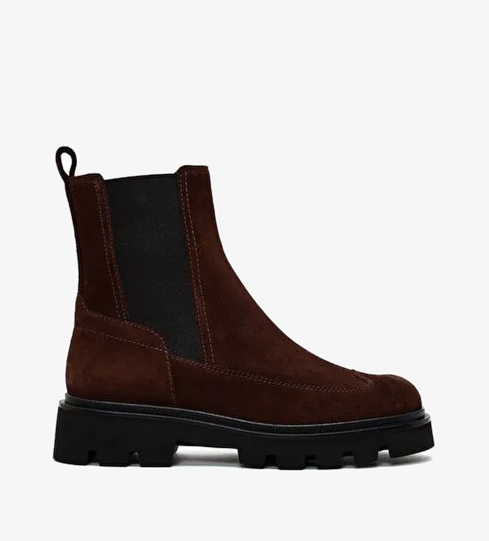 Derimod Derimod Kadın Kahverengi Süet Deri Chelsea Bot 25WFD101910 Boyner'de! Kahverengi - 1. görsel