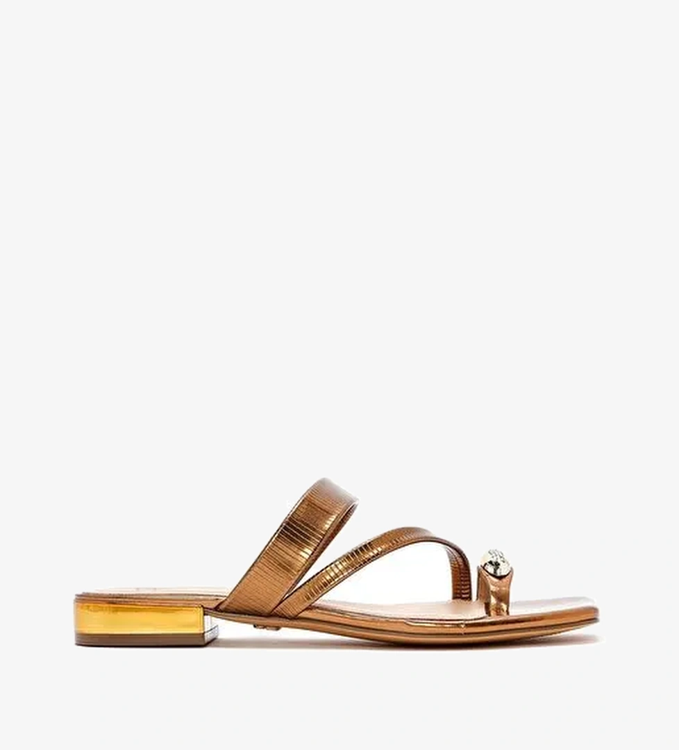 Derimod Derimod Belirsiz Kadın Bronz Taşlı Metalik Terlik 25SFD441532 Boyner'de! Belirsiz - 1. görsel