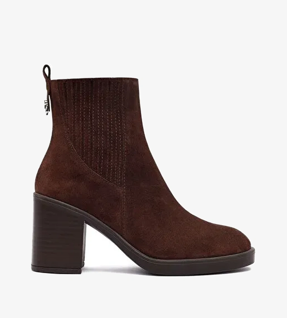 Derimod Derimod Kadın Kahverengi Kalın Topuklu Süet Deri Bot 25WFD132510 Boyner'de! Kahverengi - 1. görsel