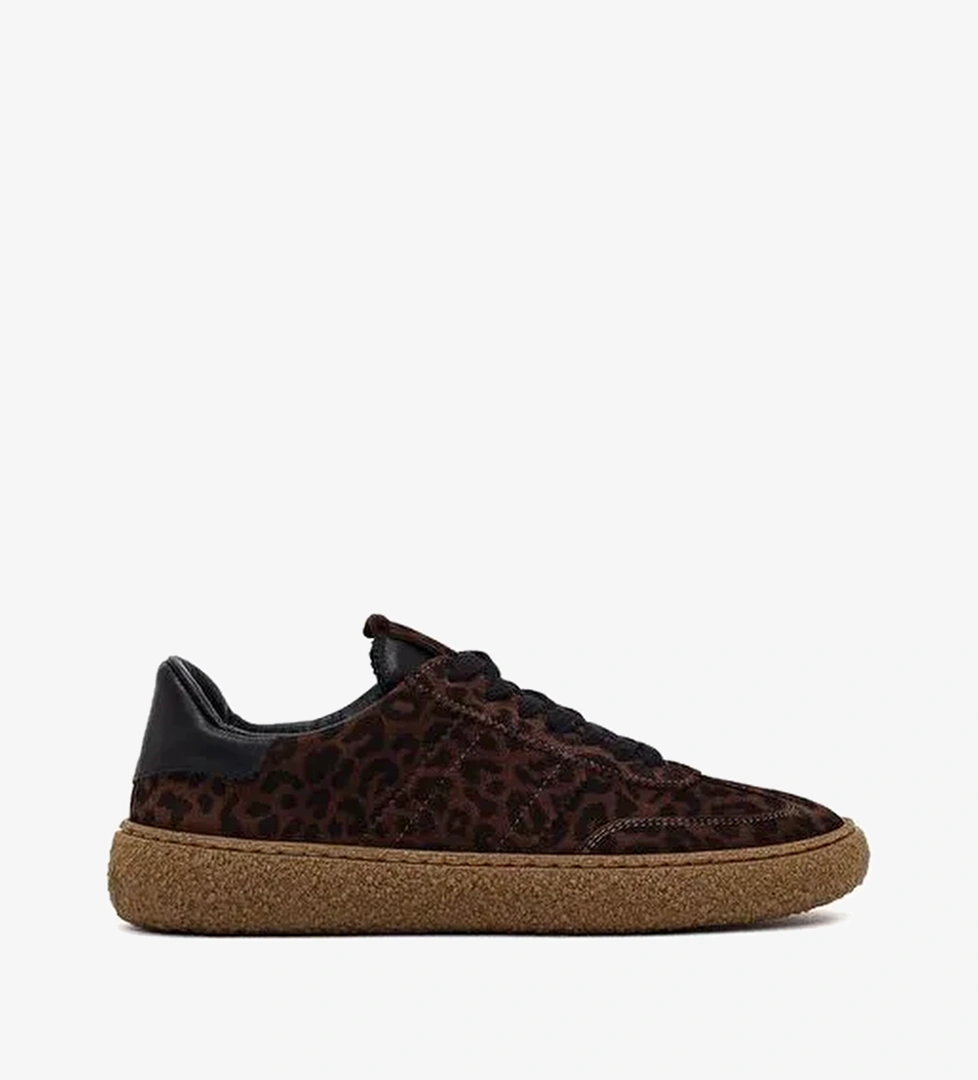 Derimod Derimod Kahverengi Kadın Leopar Süet Deri Sneaker 25WFD142314 Boyner'de! Kahverengi - 1. görsel