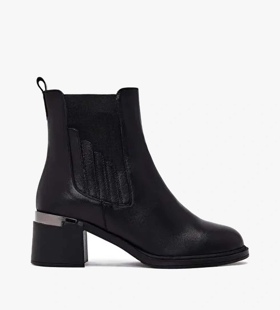 Derimod Derimod Kadın Siyah Kalın Topuklu Deri Chelsea Bot 25WFD184018 Boyner'de! Siyah - 1. görsel