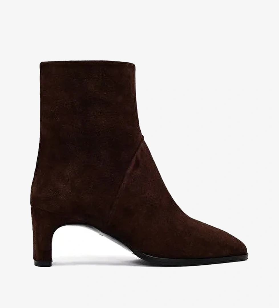 Derimod Derimod Kadın Kahverengi Kalın Topuklu Süet Deri Bot 25WFD133510 Boyner'de! Kahverengi - 1. görsel