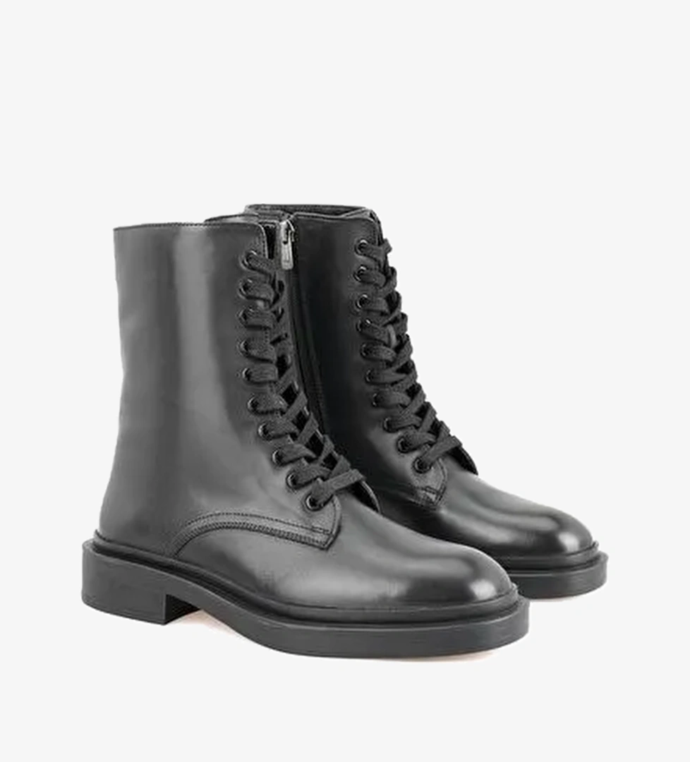 Desa Desa Juan Siyah Kadın Fermuarlı Deri Bot Boyner'de! Siyah - 1. görsel