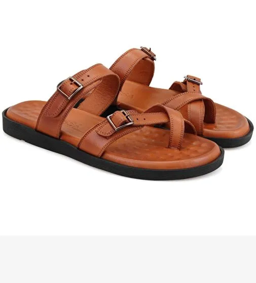 Desa Desa Essence Taba Erkek Ayarlanabilir Tokalı Deri Terlik Boyner'de! Taba - 1. görsel