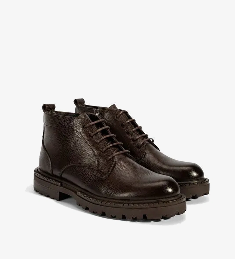 Desa Desa Kahverengi Erkek Kahve Bağcıklı Kalın Tabanlı Deri Postal Bot Boyner'de! Kahverengi - 1. görsel