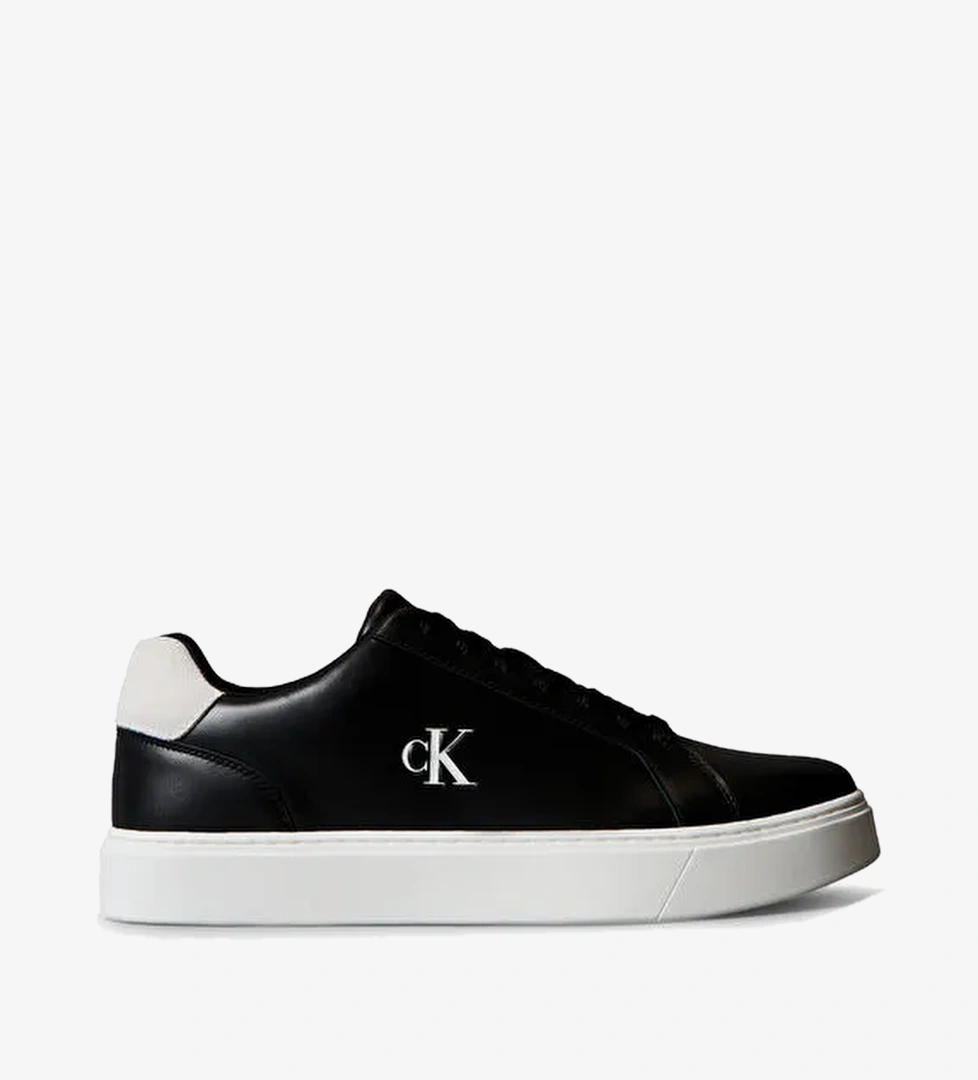 Calvin Klein Siyah Erkek Deri Sneaker CLASSIC CUPSOLE LACEUP LTH