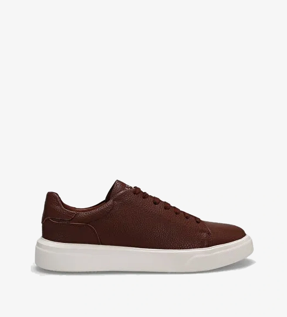 Tommy Erkek Deri Sneaker Ayakkabı Taba