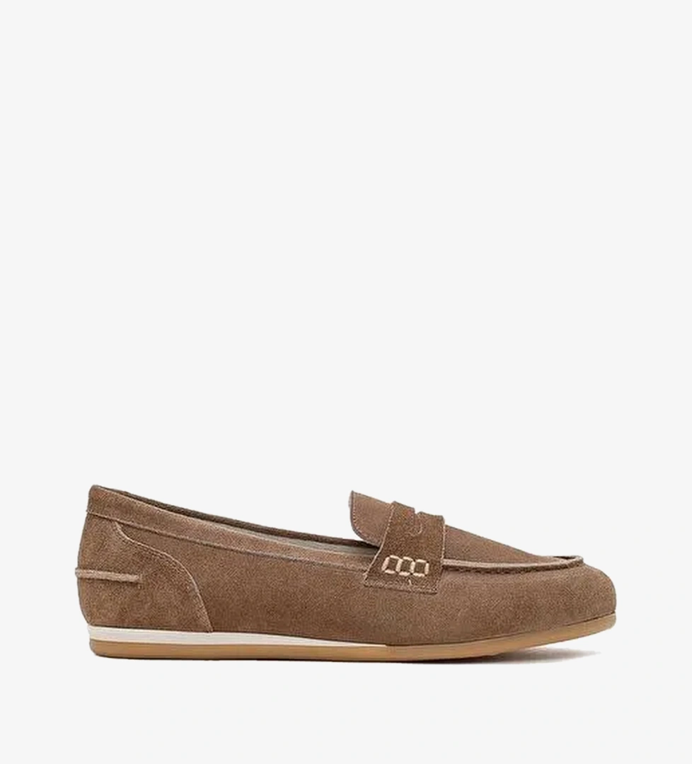 Kadın Vizon Süet Deri Loafer 26PFD370910