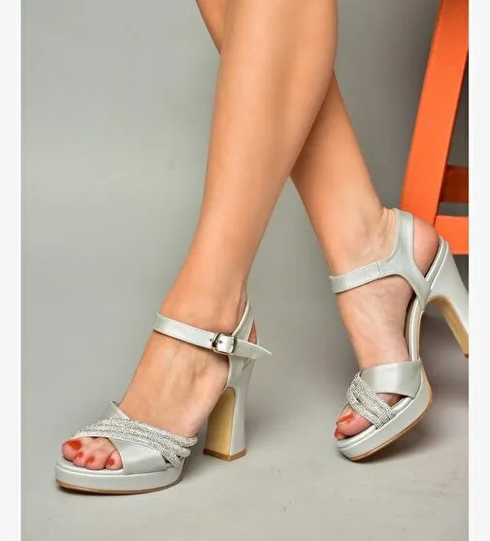 Fox Shoes Gümüş Fox Shoes Kumaş Kalin