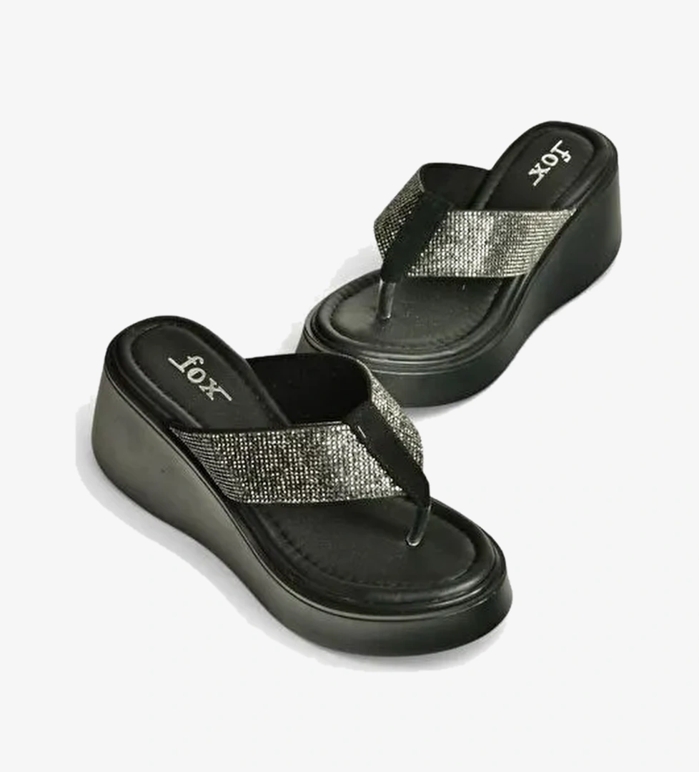Fox Shoes Siyah Fox Shoes Detayli Parmak