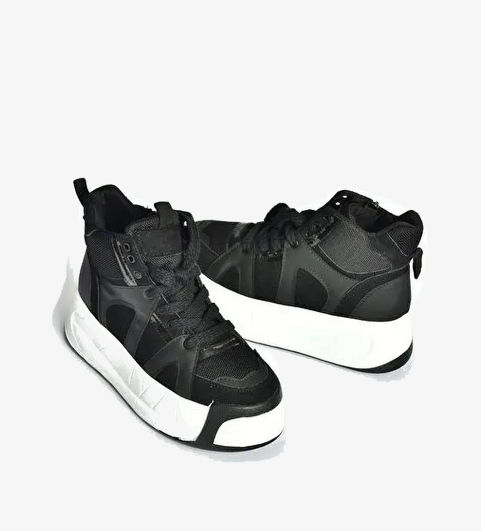 Fox Shoes Siyah Beyaz Fox Shoes Süet Kalin