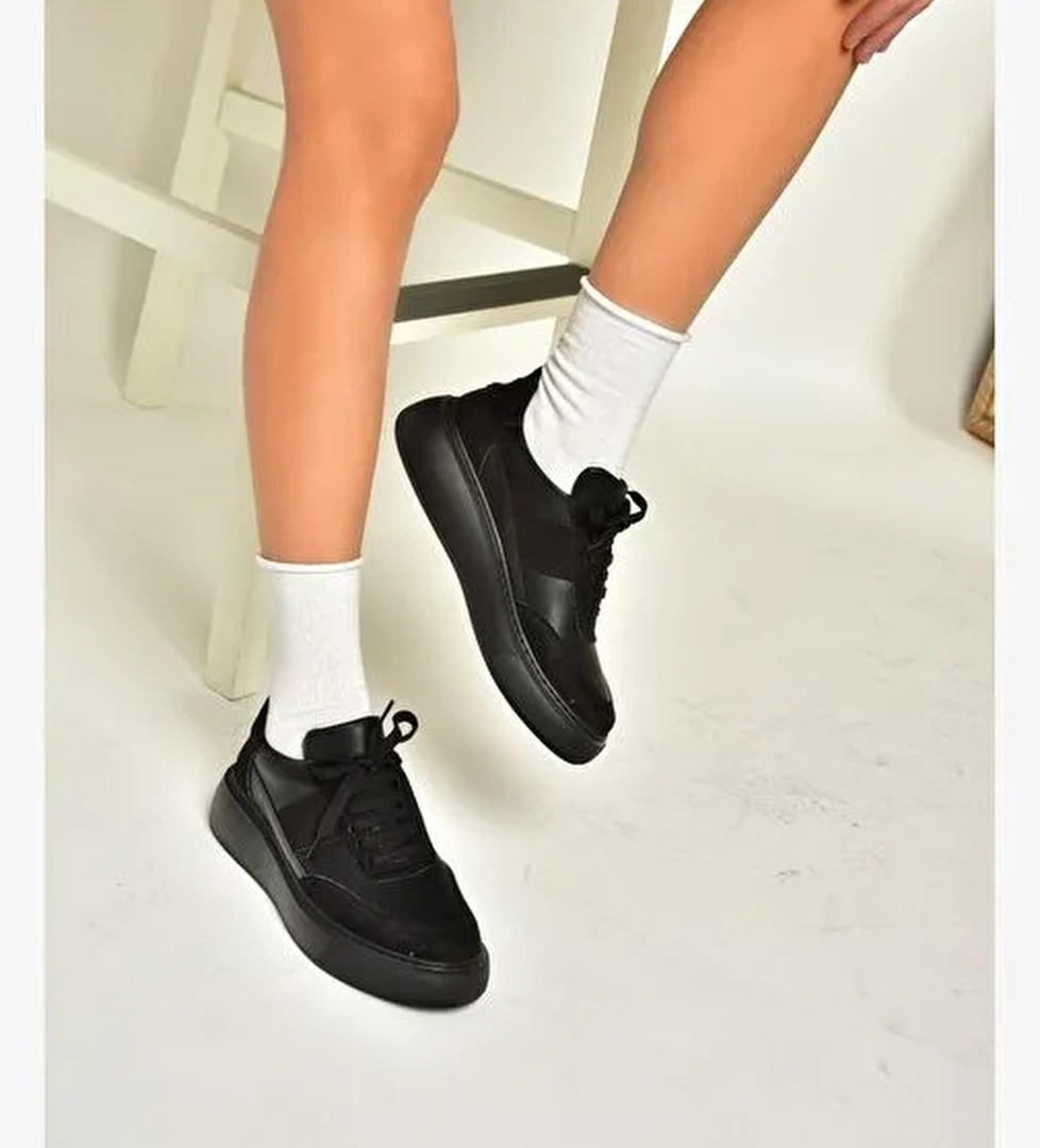 P274048809 Siyah Kadın Spor Ayakkabı Sneakers
