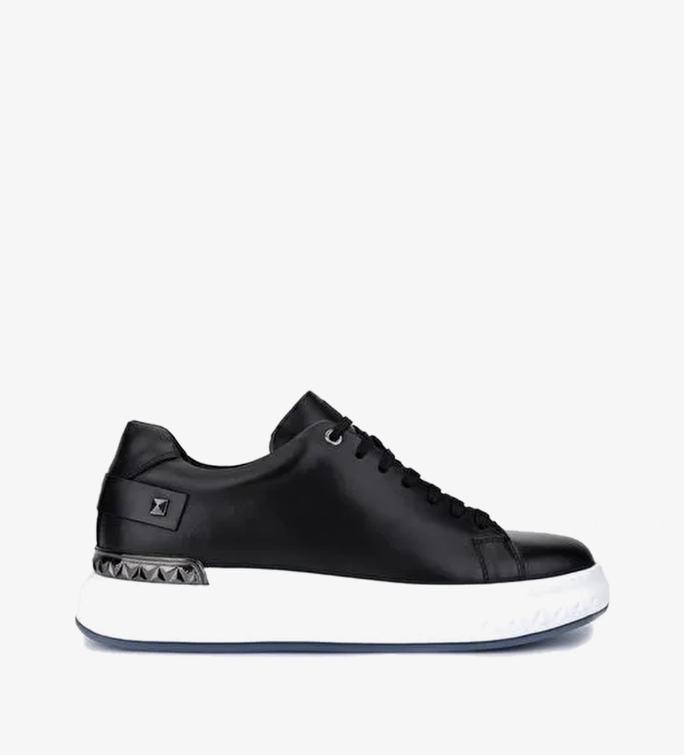 Valmenti Erkek Hakiki Deri Siyah Sneakers & Spor Ayakkabı