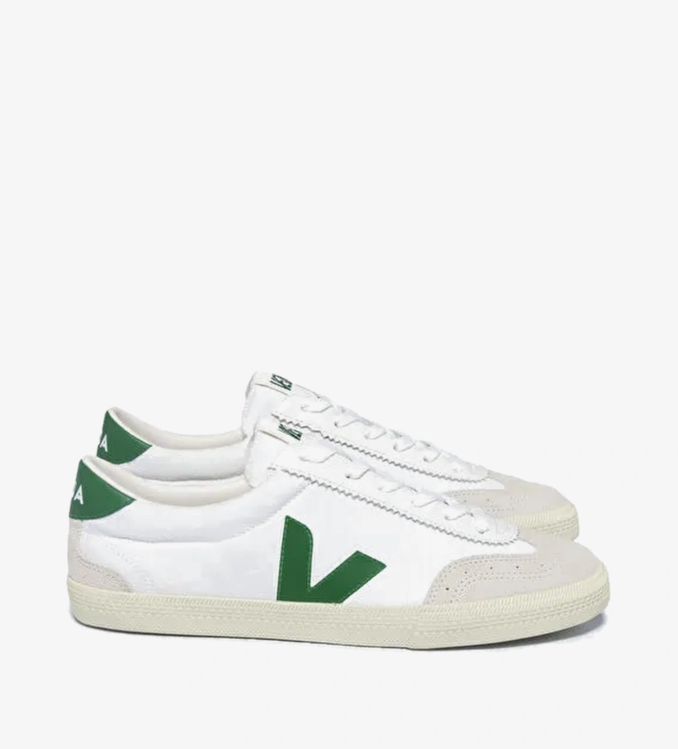 Veja Beyaz Yeşil Erkek Sneaker Volley Canvas