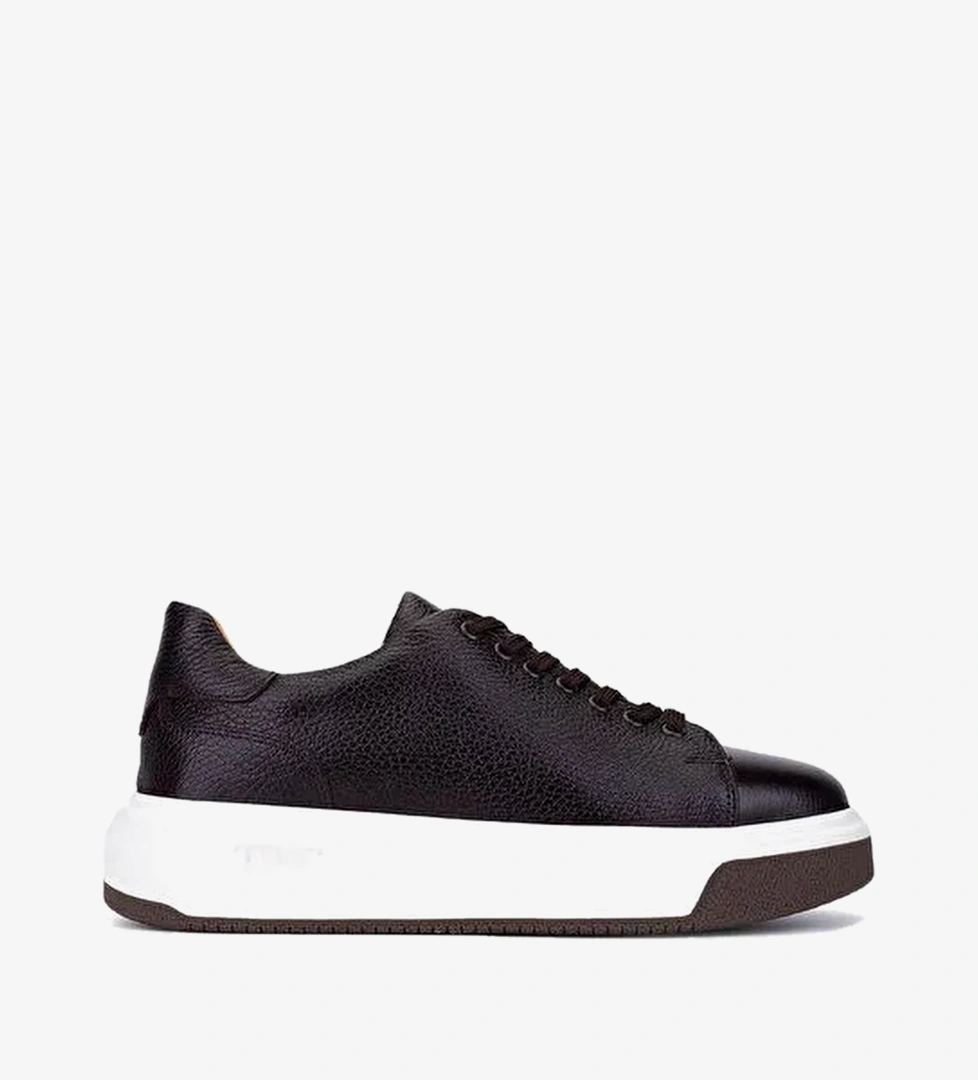 Tamer Tanca Erkek Hakiki Deri Kahverengi Sneakers & Spor Ayakkabı
