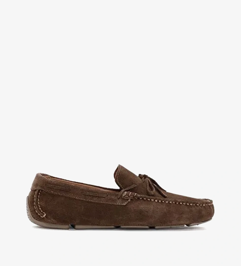 Erkek Vizon Süet Deri Loafer 26SFD630410