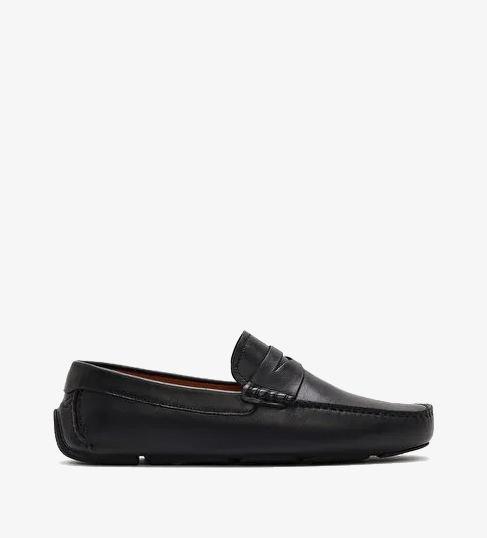 Erkek Siyah Deri Loafer 26SFD630318