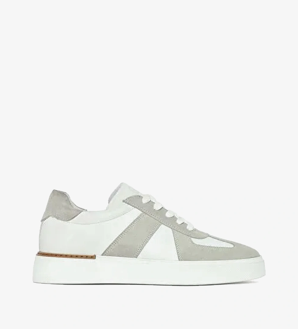 Erkek Beyaz Bağcıklı Deri Sneaker 26SFD681314