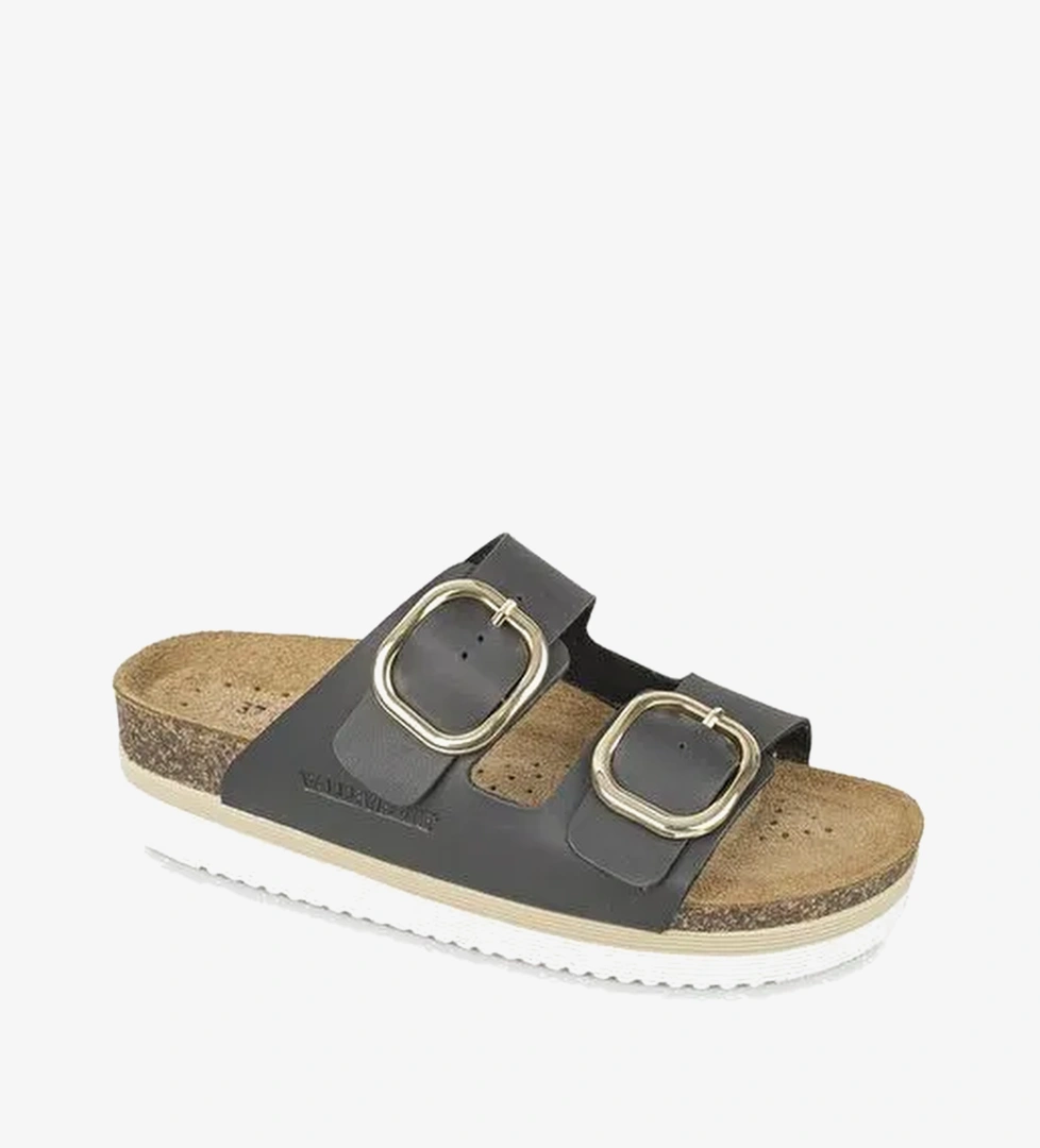 Kadın Terlik VG4801T Valleverde Nabuk Slipper Nero