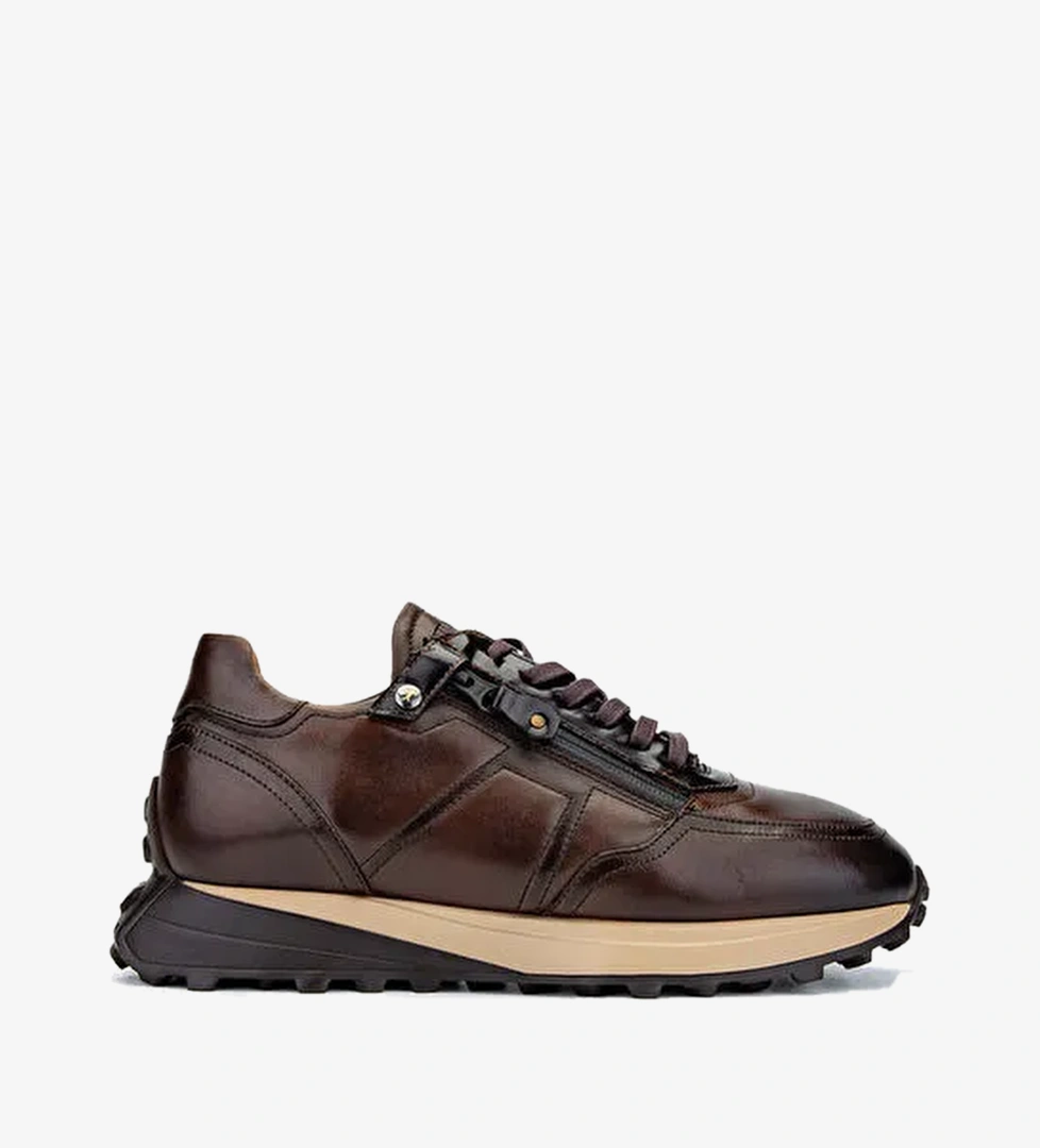 Tamer Tanca Erkek Hakiki Deri Kahverengi Sneakers & Spor Ayakkabı